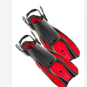 Ocean Reef Red and Black duo travel fins New